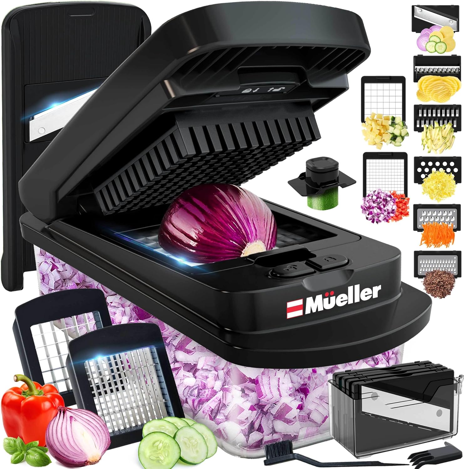 Mueller Pro-Series 10-in-1, 8 Blade Vegetable Chopper