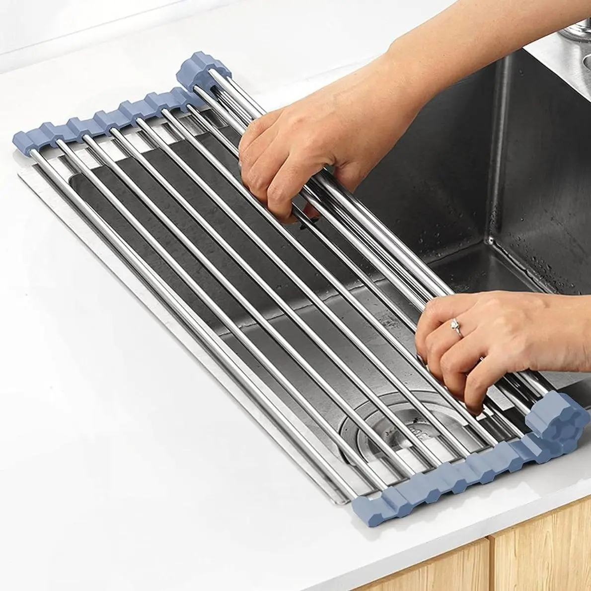 Neat-O Roll-Up Over-Sink Dish Drying Rack