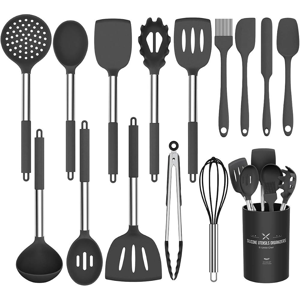 Umite Chef 15-Piece Silicone Kitchen Utensils Set
